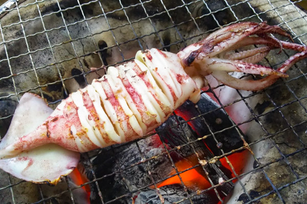 スルメイカの姿焼き